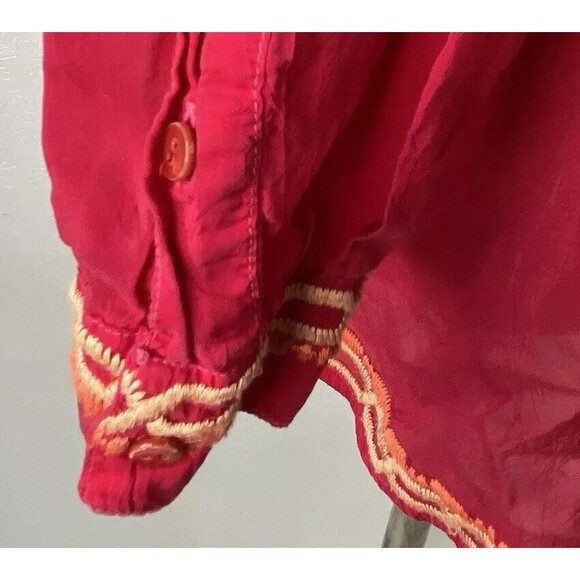 Johnny Was sz S Pink Embroidered Tunic - Picture 8 of 10